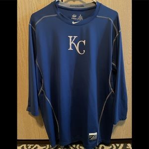 Mens Kansas Royals Nike Pro Combat Compression Shirt Hypercool Auth Collection L